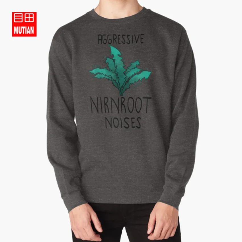 darkgrey-sweatshirt Агрессивные nirnroot шумы толстовки кофты Skyrim elder scrolls tes nirnroot игровой завод morrowind - Цвет: darkgrey-sweatshirt