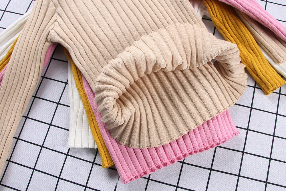 Осень 2020 для маленьких детей пуловер вязаный свитер розового и зеленого цветов