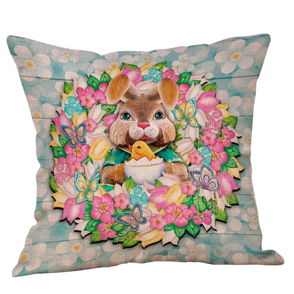 

1PC Easter Throw Pillow Cover Sofa Cover Cushion Cover Home Decoration