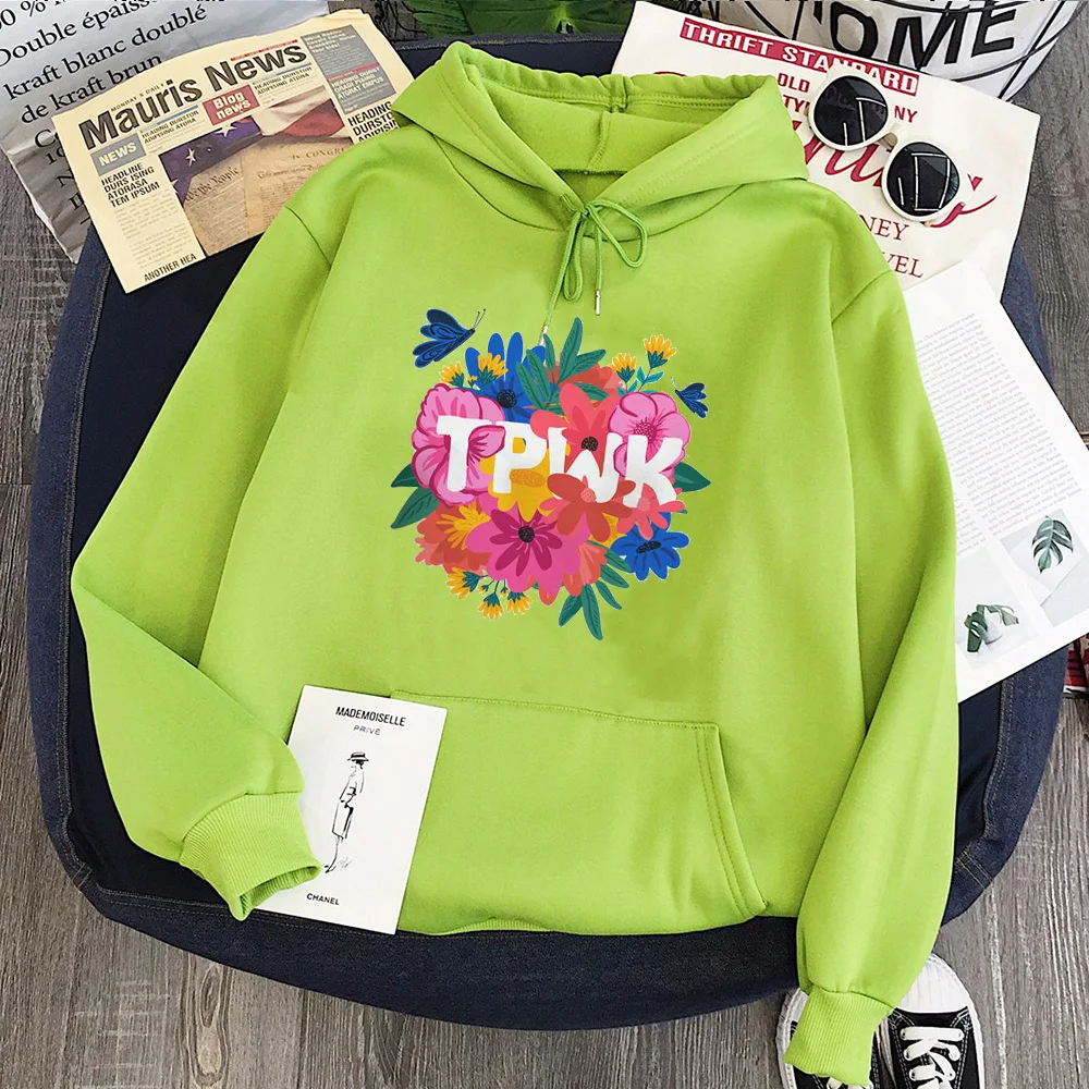 

Tpwk Sweatshirt Treat People with Kindness Hoodies Kawaii Women Fashion 2021 Vintage Character Plus Clothes