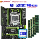 Комплект материнской платы HUANANZHI X79 с Xeon E5 2620 v2 4x4 ГБ = 16 Гб 10600R 1333 МГц DDR3 память ECC REG X79