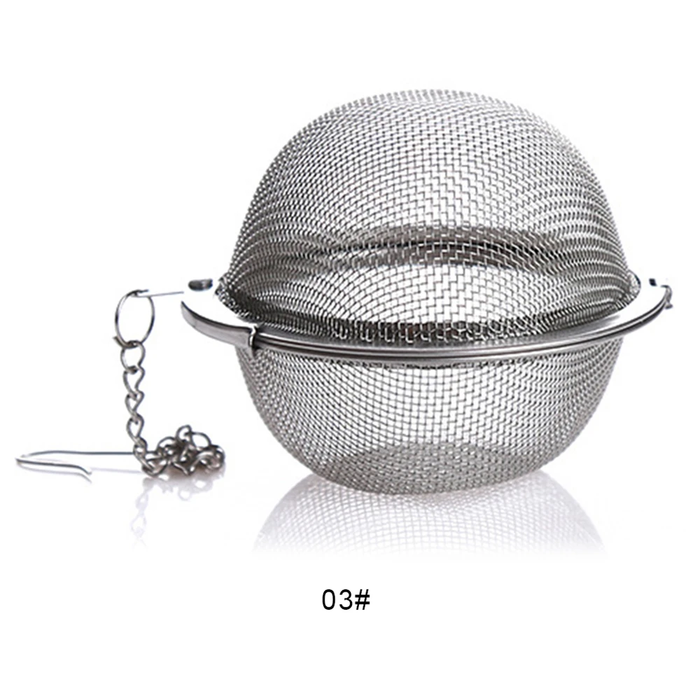 1 шт. Новое ситечко для чая шар из нержавеющей стали сетчатый шарик для приправы Фильтр Травяные специи кухонные принадлежности 3 размера