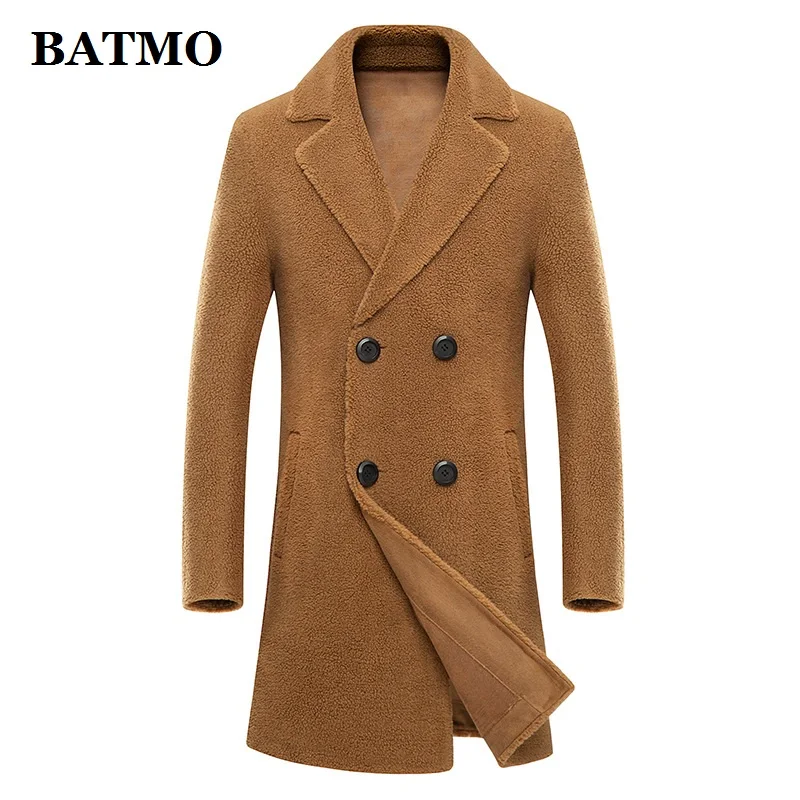 Мужской шерстяной тренчкот BATMO мужские зимние шерстяные Длинные куртки размер M L