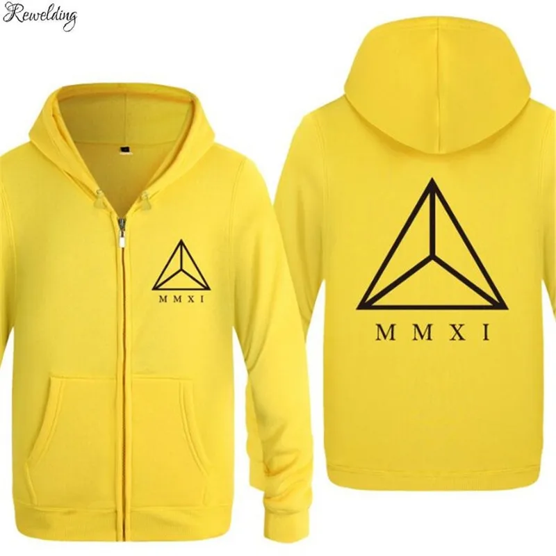 Для мужчин s Толстовка TRIANGLE MMXI SWAG печатных Толстовки с капюшоном на молнии скейт