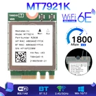 Wi-Fi 6 1800 Мбитс MT7921K M.2, беспроводная сетевая карта, аналог AX200, Двухдиапазонная 2,4G5 ГГц 802.11ax, Bluetooth-Совместимость 5,2 для Win 10 11