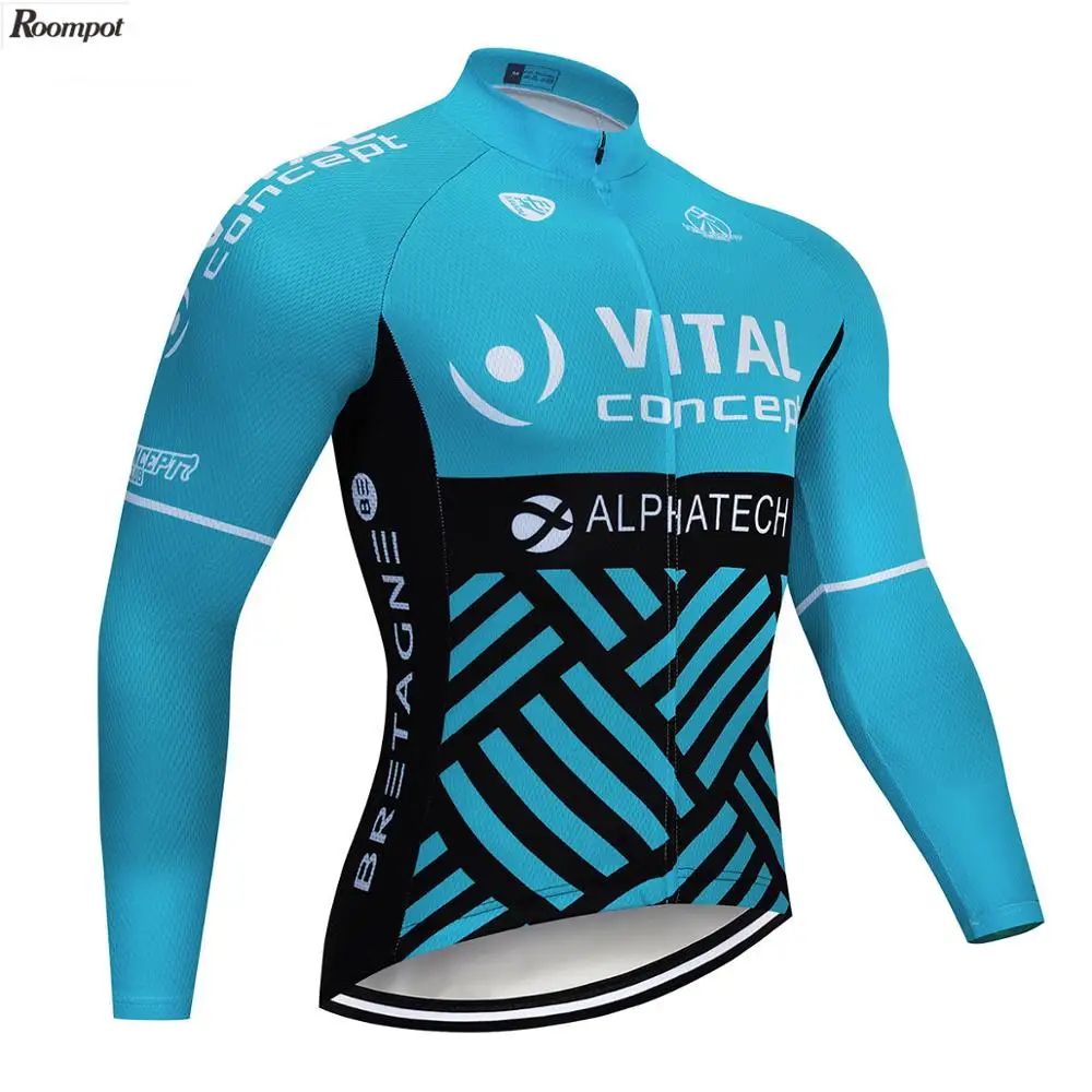 Жизненно важным велосипедной команды Джерси велосипед Ropa Ciclismo 6XL синие Зимние на