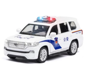 Новинка 1:32 литая модель автомобиля Toyota Land Cruiser со звуком и подсветкой игрушечные