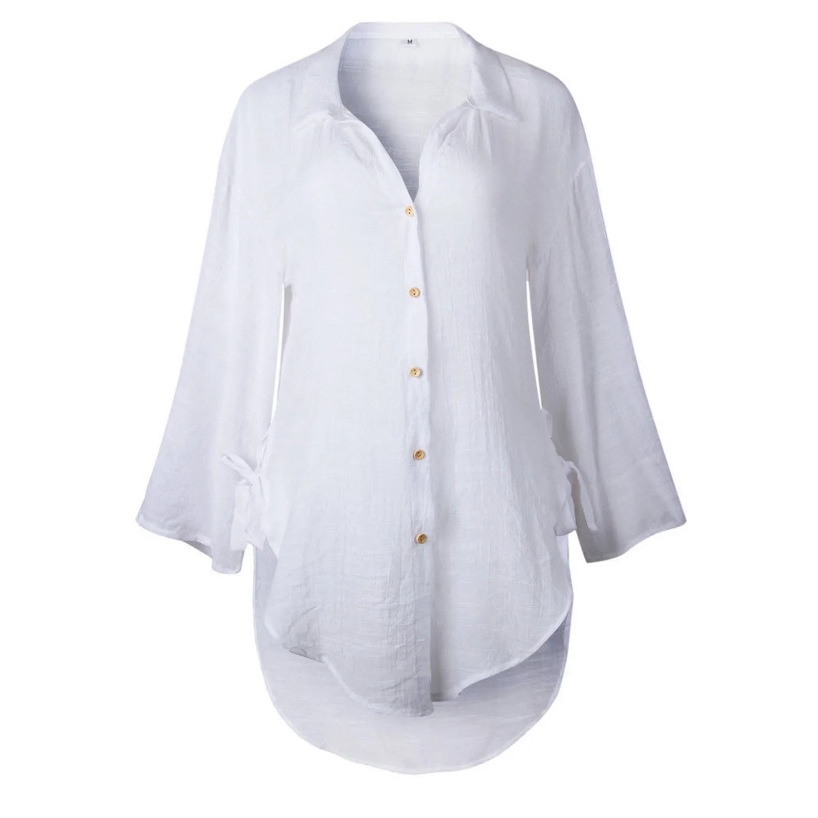 

Women's Shirt Loose Button Long Shirt Ladies Casual Tops Shirt Blouse Casual V Neck Blouses And Shirts Plus Size Blouses Femme