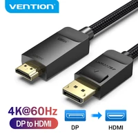 vention display port to hdmi 4k 60hz dp to hdmi cable for pc laptop hdtv monitor projector video audio cable displayport to hdmi