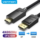 Кабель Vention DisplayPortHDMI 4K, 60 Гц, DP-HDMI для ПК, ноутбука, HDTV, монитора, проектора, видео, аудио
