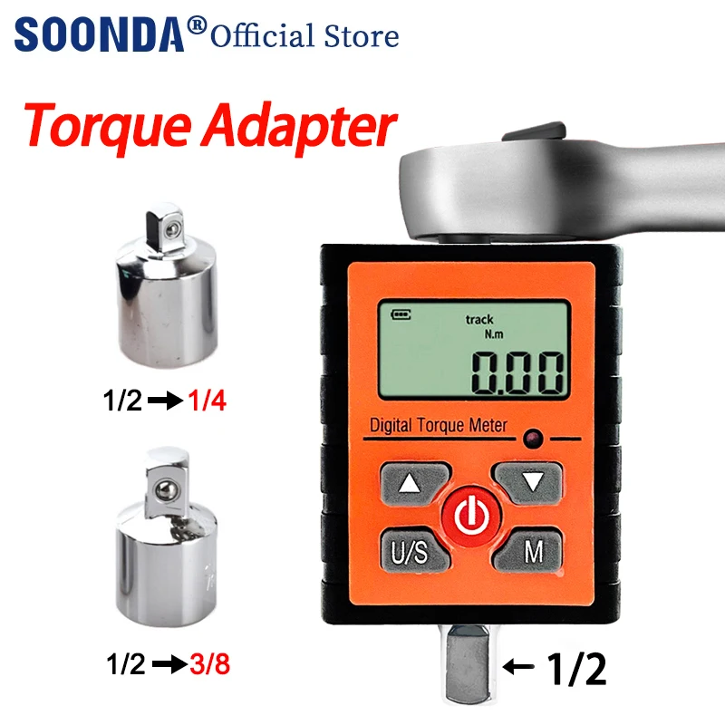 Torque Wrench Adapter Electronic Digital Torque Gauge Wrench Adapter 30Nm 135Nm 200Nm Adjustable Spanner Wrench Car Repair Tools