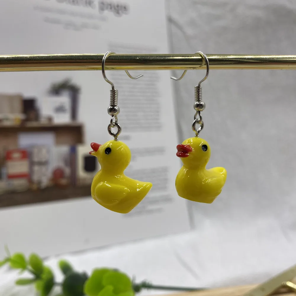 

Fashion super cute little yellow duck small earrings for Korean Minimalist Women Gift Earrings Jewelry Wholesale