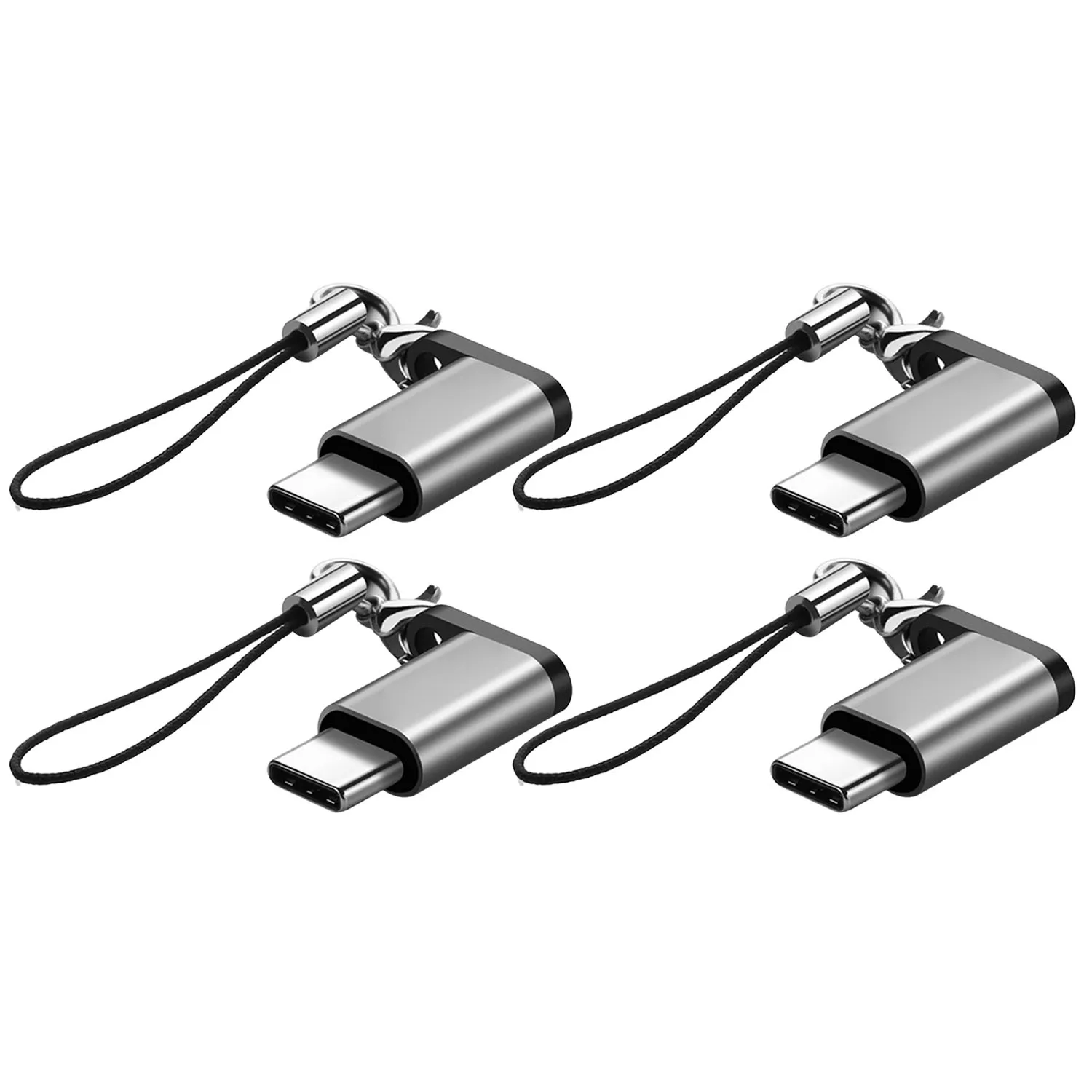 Besegad 4 шт. Micro адаптер USB Type C OTG с ремешком для ключей Apple MacBook ChromeBook Pixel Nexus Samgsung|adapter