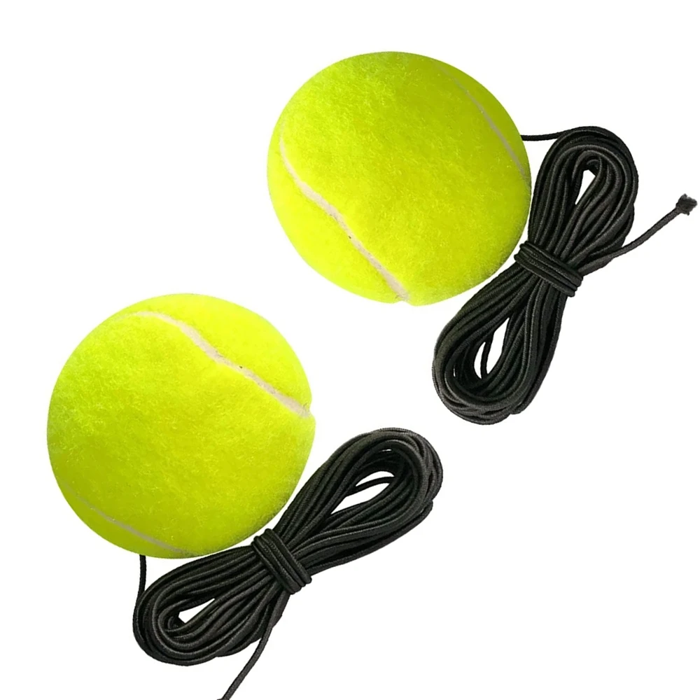 2 Piece Tennis Training Balls with String Tennis Trainer Balls Self Practice Tool Equipment for Exercise