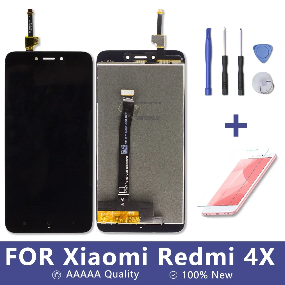 5.0&quot LCD For Xiaomi Redmi 4X Display Replacement Digitizer Assembly Red Mi 4 X 3D Ecran Screen with Tempered Film + Repair Tools |