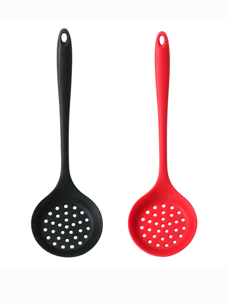Силиконовый дуршлаг с длинной ручкой антипригарный термостойкий фильтр