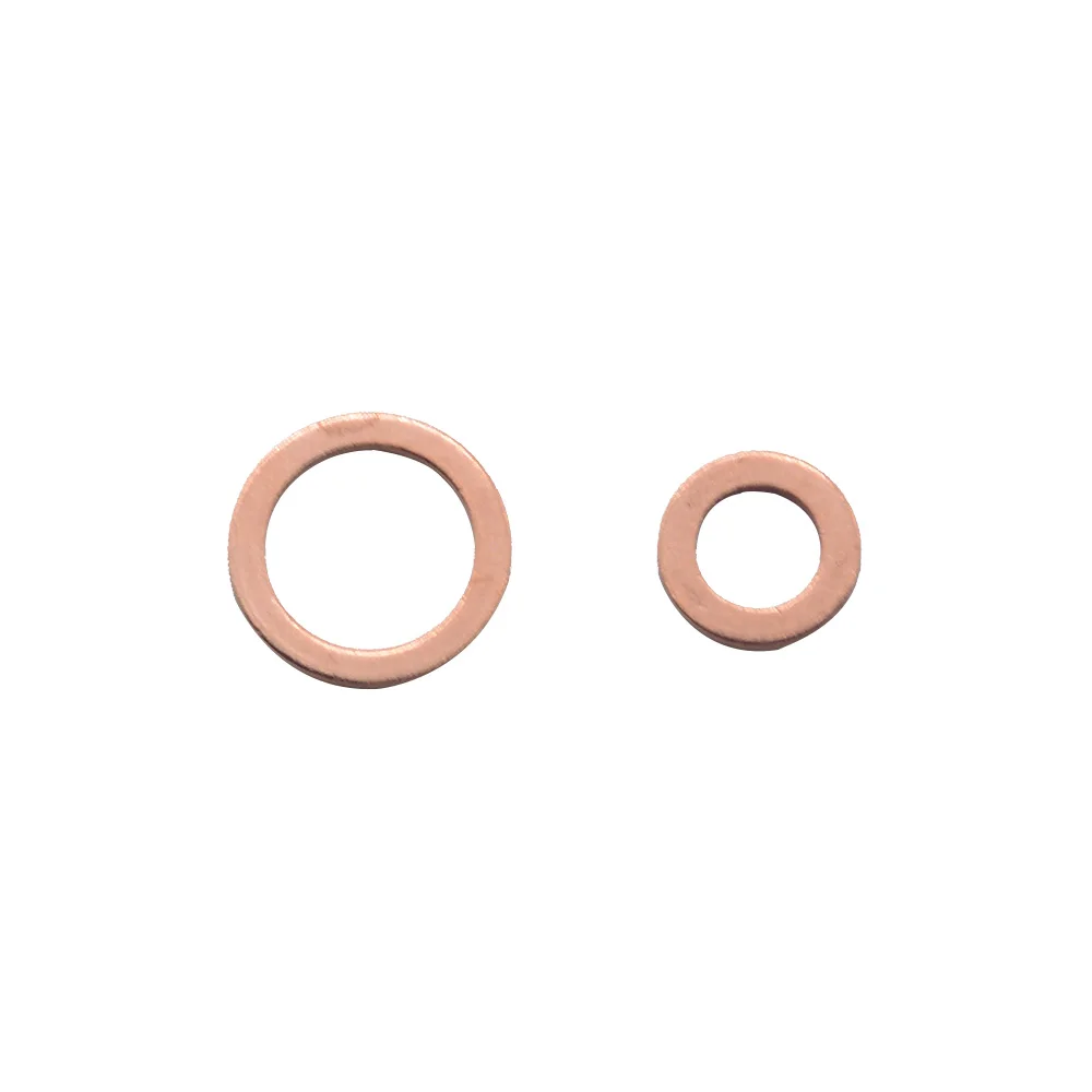 

10/20PCS Solid Copper Washer Flat Ring Gasket Sump Plug Oil Seal Fittings 10*14*1MM Fastener Hardware Accessories 10x14x1MM