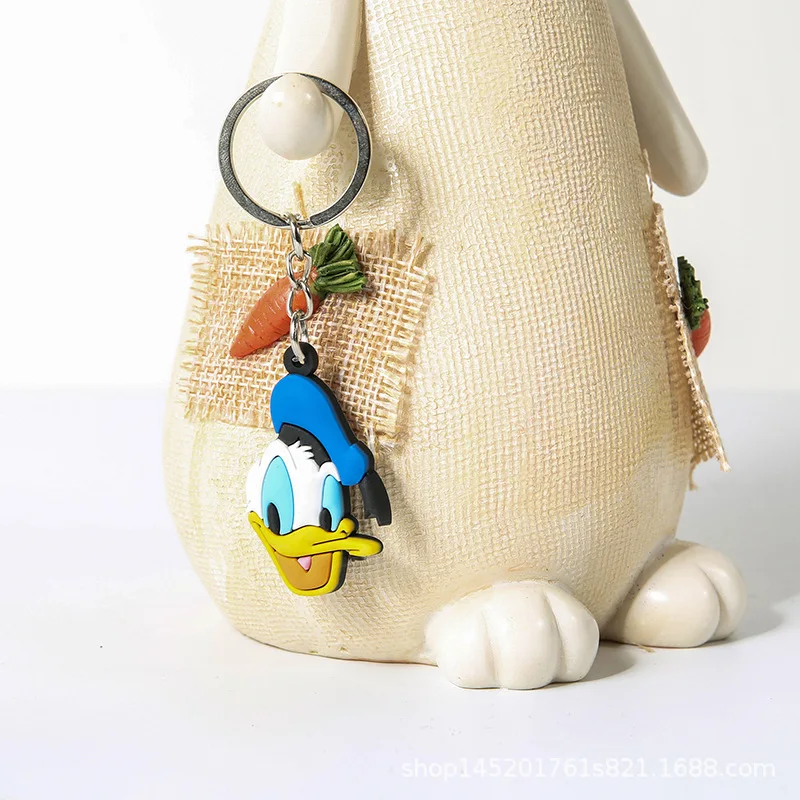 Disney Mickey Minnie Donald Duck Dog Toy Figures PVC Keychain Fashion Anime Cartoon Key Chain Birthday Boys Girls Gifts |