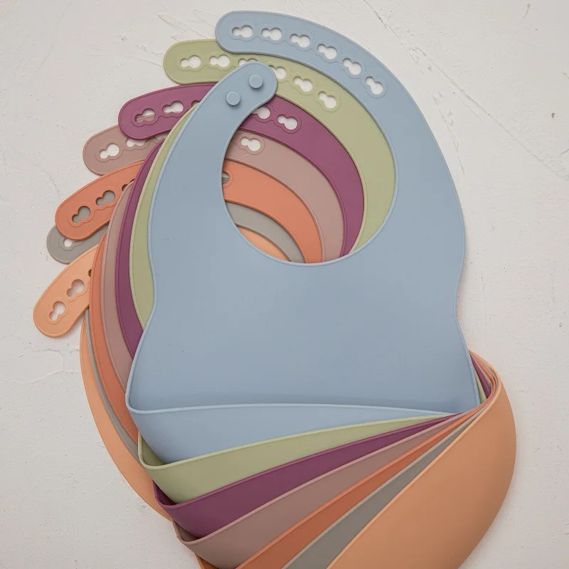 

Силиконовые детские нагрудники Водонепроницаемый вытирания слюней младенцев капель твердый нагрудник мягкий пищевого силикона вытирания...