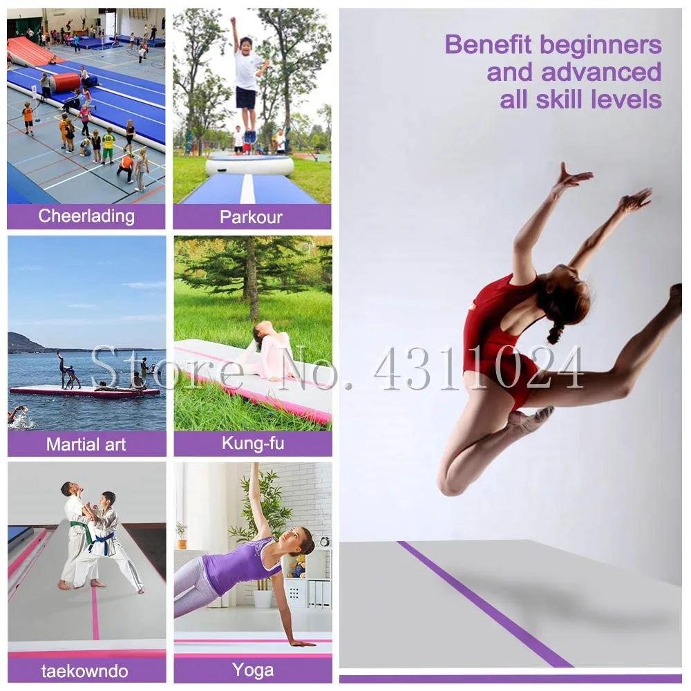 Дешево Надувной матрас для акробатики с воздушной дорожкой 26 футов х 3,3 фута надувной матрас для акробатики матрас для чарлидинга йоги пляжная лод...