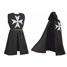 Мужской костюм для косплея викингов, дневные рыцари, временные воины, накидка, халат, пояс, одежда для госпиталов, костюм на Хэллоуин