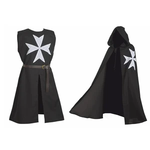 Мужской костюм для косплея викингов, дневные рыцари, временные воины, накидка, халат, пояс, одежда для госпиталов, костюм на Хэллоуин