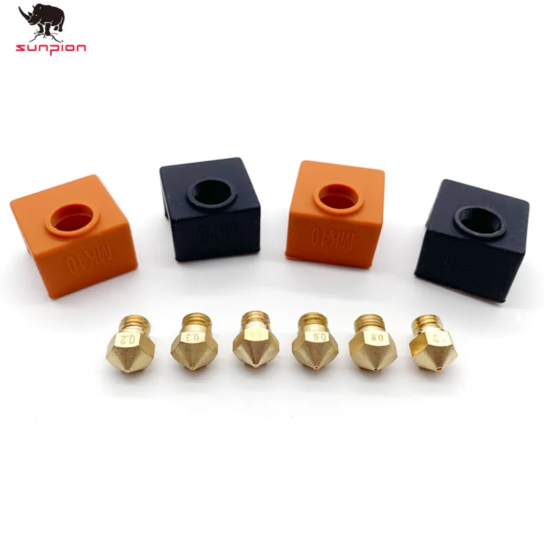 3D printer Parts MK10 Nozzle 0.2mm 0.3mm 0.4mm 0.6mm 0.8mm 1MM Copper M7 Threaded Part For Extrusion 1.75mm Filament Brass | Компьютеры и