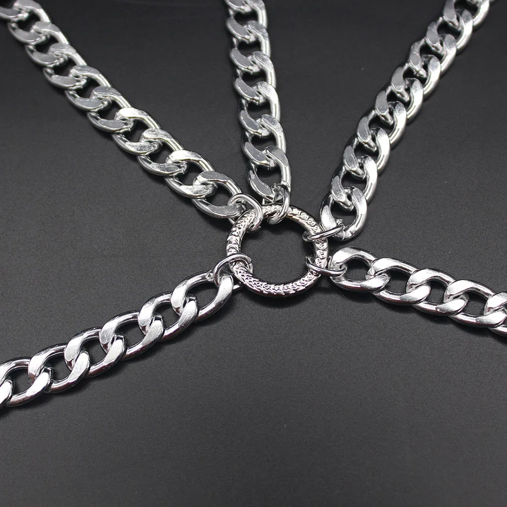 

New Fashion Personality Sexy Metal Body Chain Summer Beach Bikini Breast Chains Halter Necklace Harness Nightclub Party