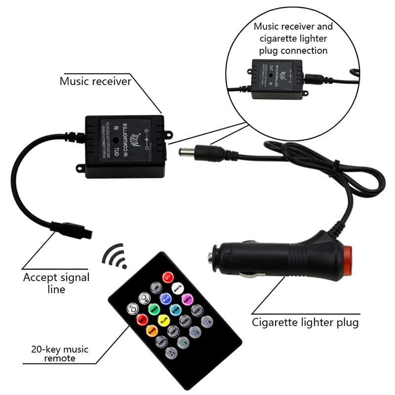 CARCTR 4 шт. 7 цветов автомобильный RGB LED светильник светодиодный s полоса