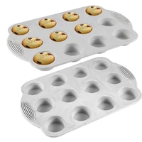 12 cavity marbled silicone muffin cup cake mold home non stick diy mini cakes chocolate baking kitchen tools