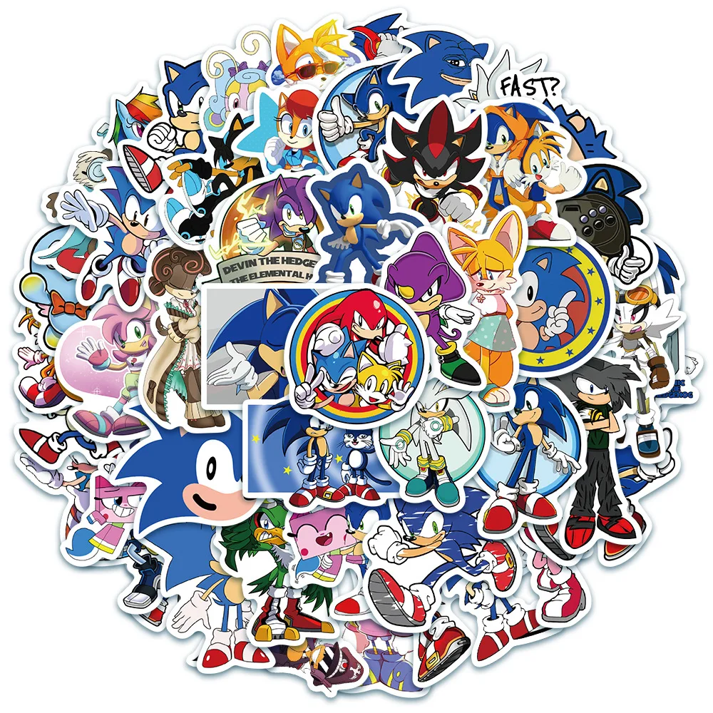 

20/30/50PCS Sonic Hedgehog Cartoon Anime Deco Stickers Motorcycle Helmet Phone Computer Graffiti Sticker Kid Toy Christmas Gift