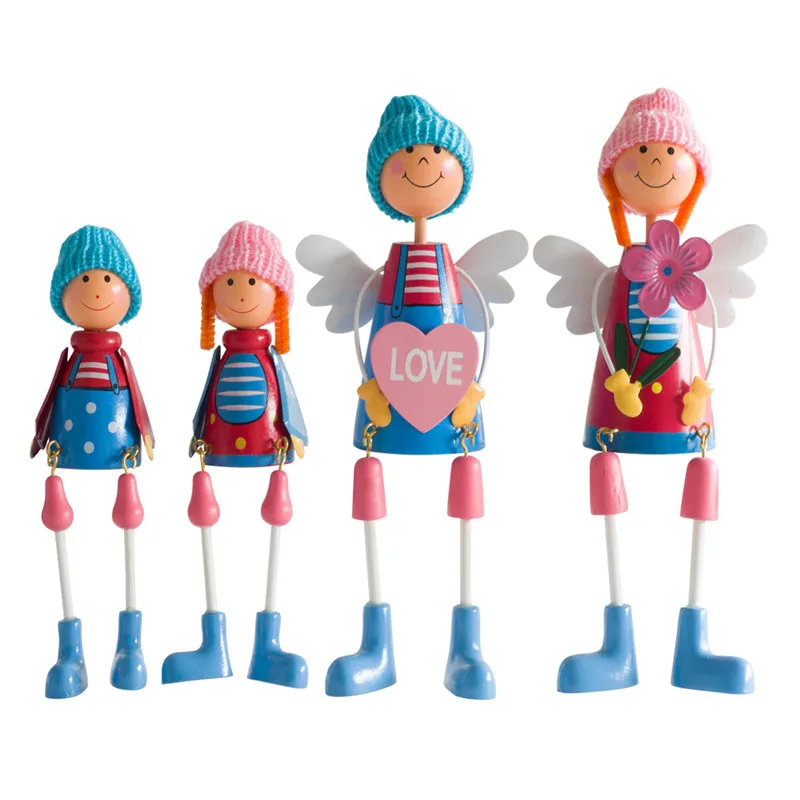 4 шт./компл. творческий пастырской Стиль деревянной стене висит ноги куклы