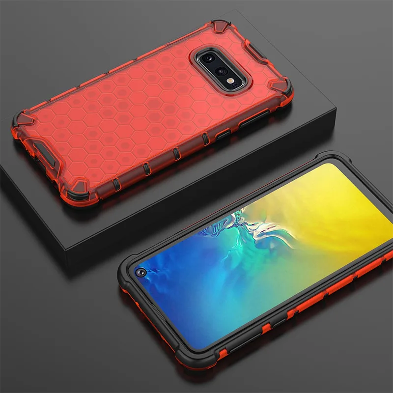 Гибридный чехол в виде сот для Samsung Galaxy S10 Note 10 Plus S10e A7 2018 A10 A20 A30 A30S A40 A50 A50S A70 M20 M30 |
