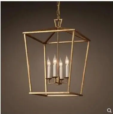 Американская Ретро железная люстра личность крыльцо лестницы ресторан