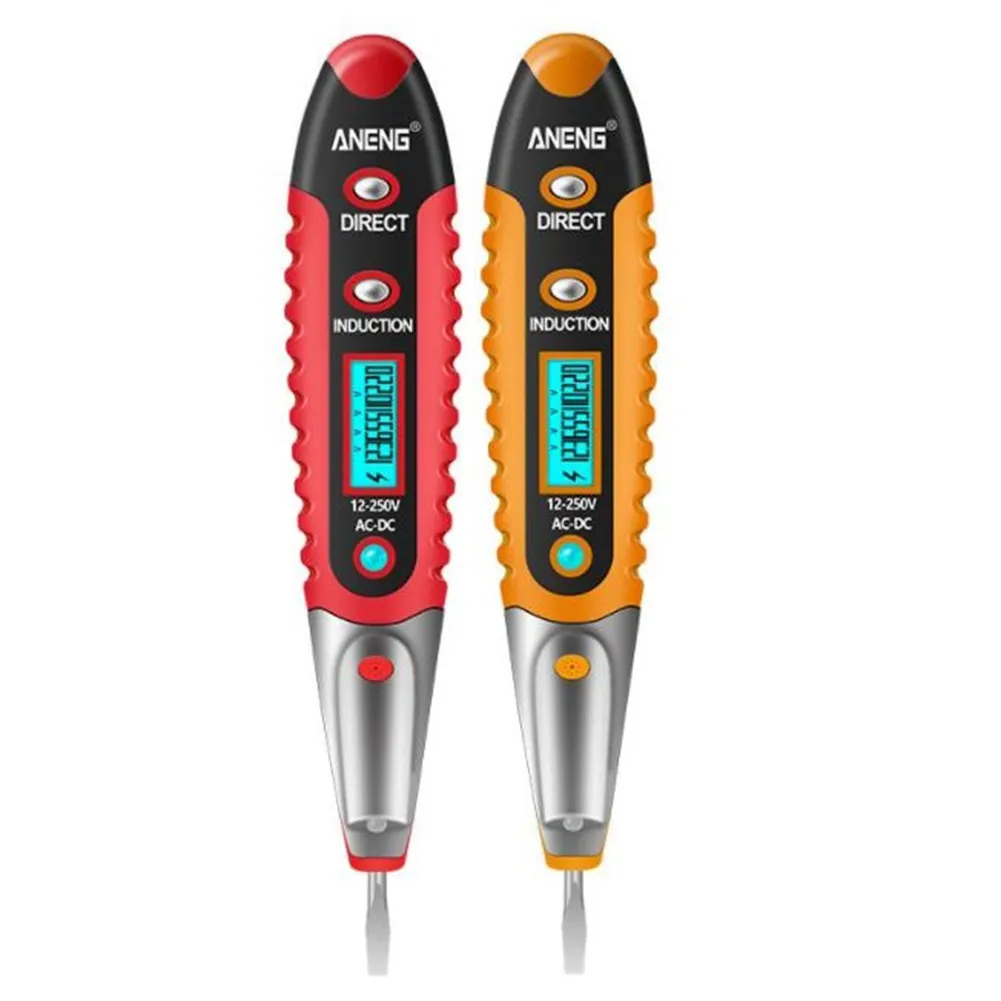 

Tester Electric Test Pen Voltage AC/DC 12~250V Detector Electric LCD Pen