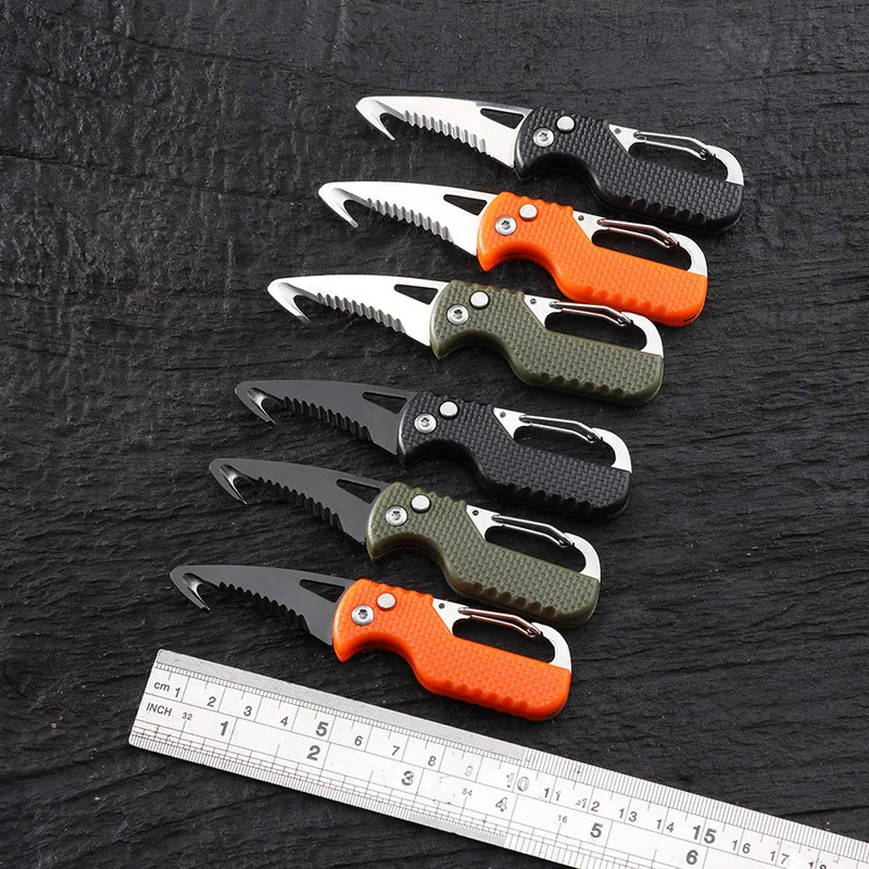 

Portable quick-opening multi-purpose box knife outdoor carry-on survival folding knife car emergency rescue folding knife