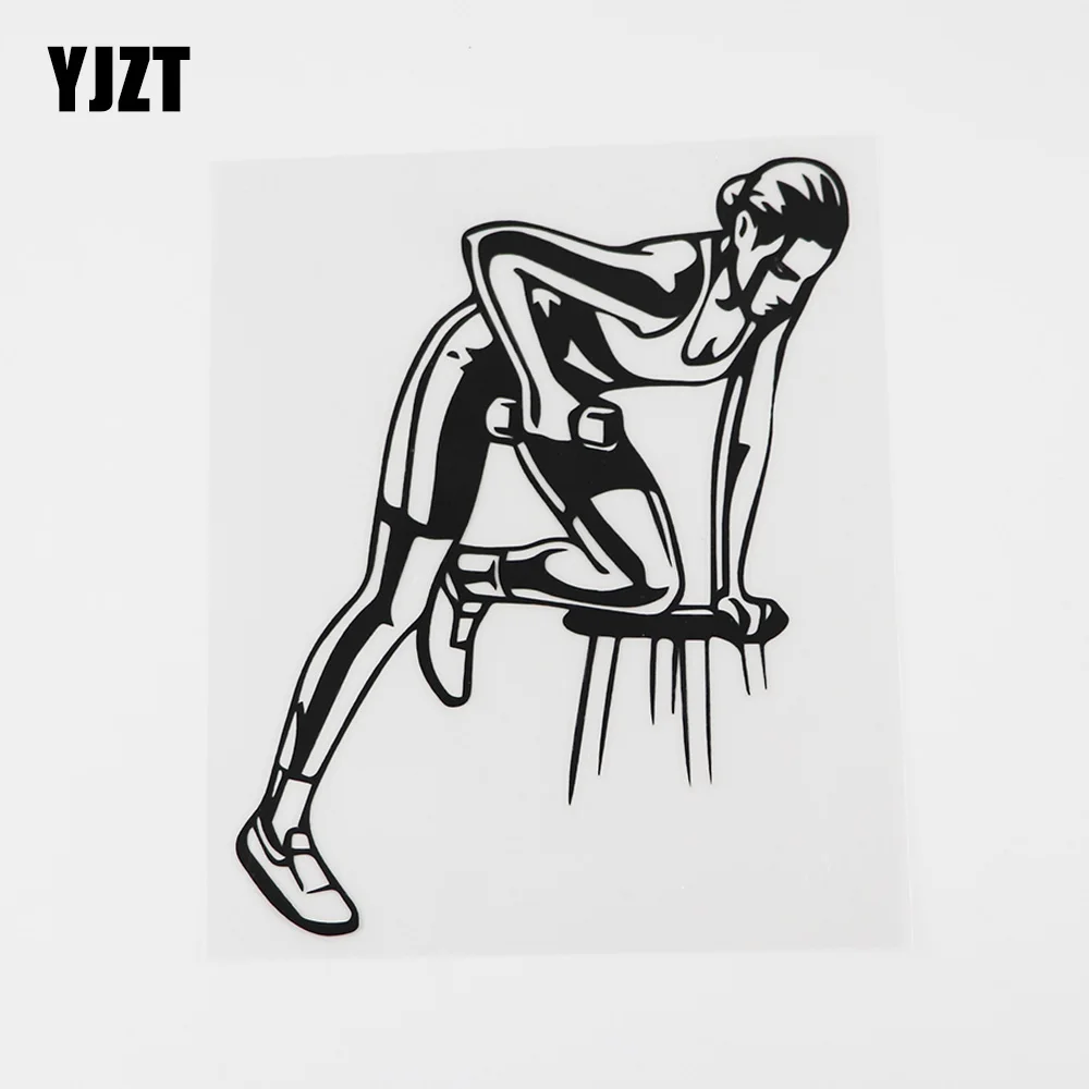 

YJZT 10.3CMX13.4CM Sweat Release Workout Motivation Decal Vinyl Car Sticker Black/Silver 8A-0784