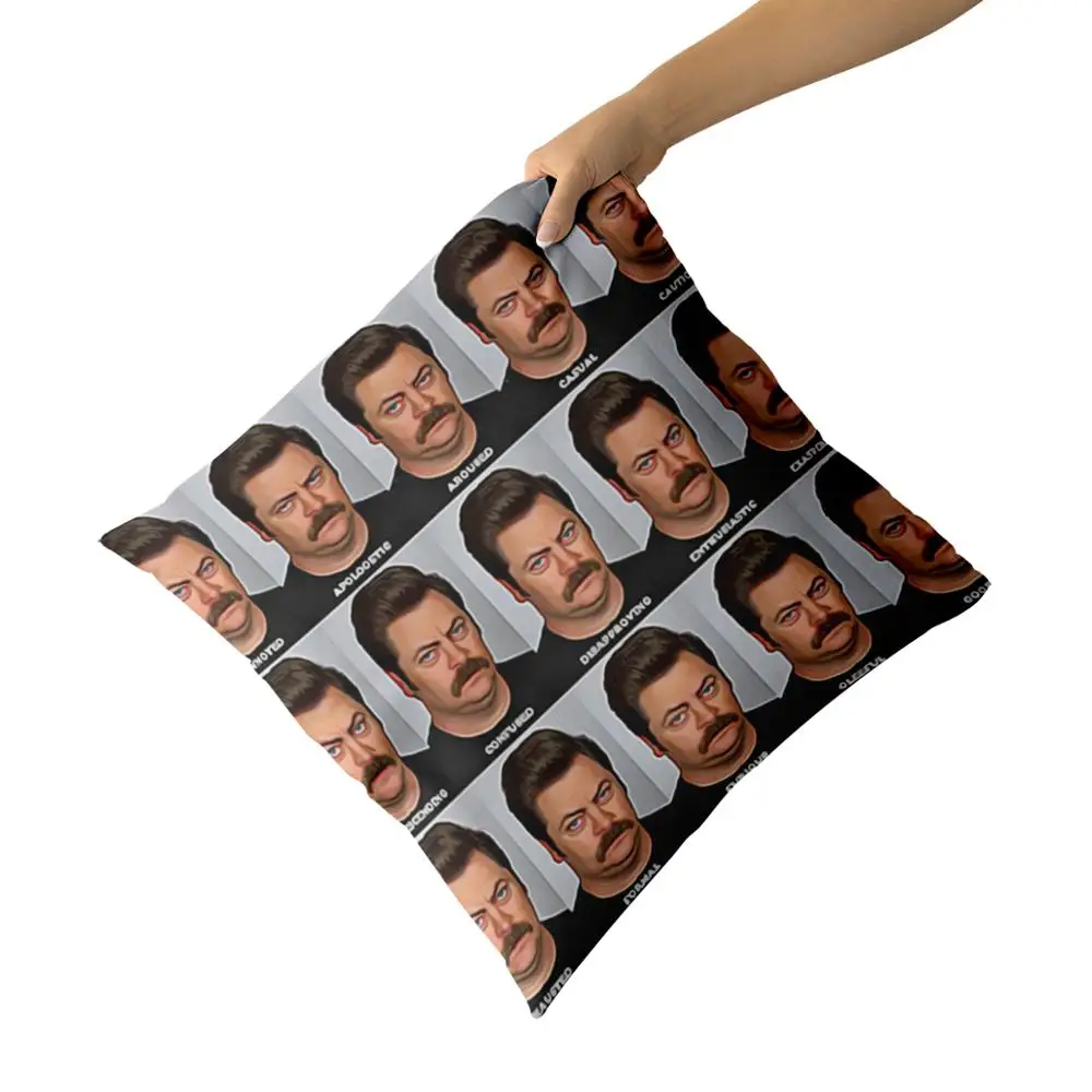 Ron swanson наволочки из хлопчатобумажной ткани на заказ для диванных подушек