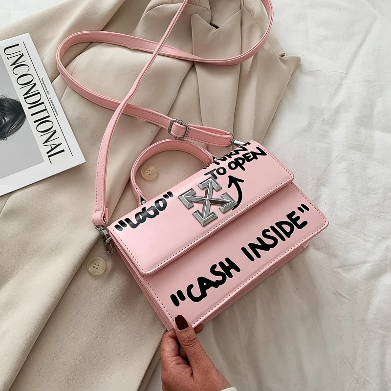 

Bags for Women 2021 New Fashion All-match Popular Letter One-shoulder Messenger Small Square Bag Purses and Handbags Sac A Main