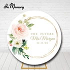 InMemory Цветы Леди Birdal душ свадьба Вечеринка круглый фон Обложка Золотой блестящий круг для девочек день рождения фон на заказ