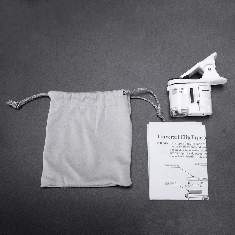 Светодиодный 60X минископ Ювелир Лупа nifying стекло УФ светильник|ТВ-приставки и