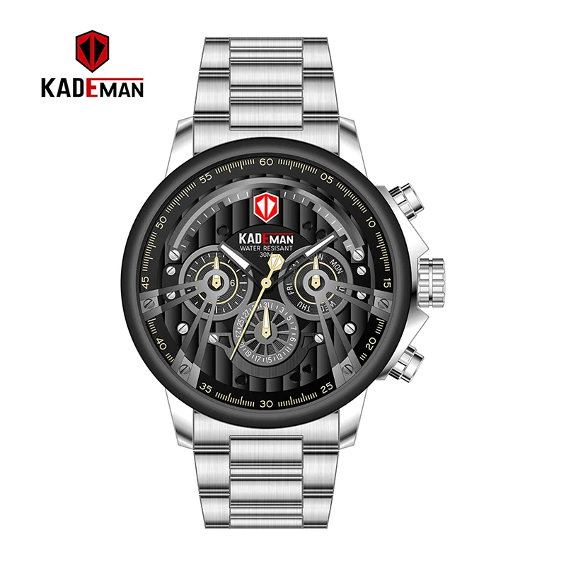 2019New спортивные часы мужские полностью стальные водонепроницаемые военные