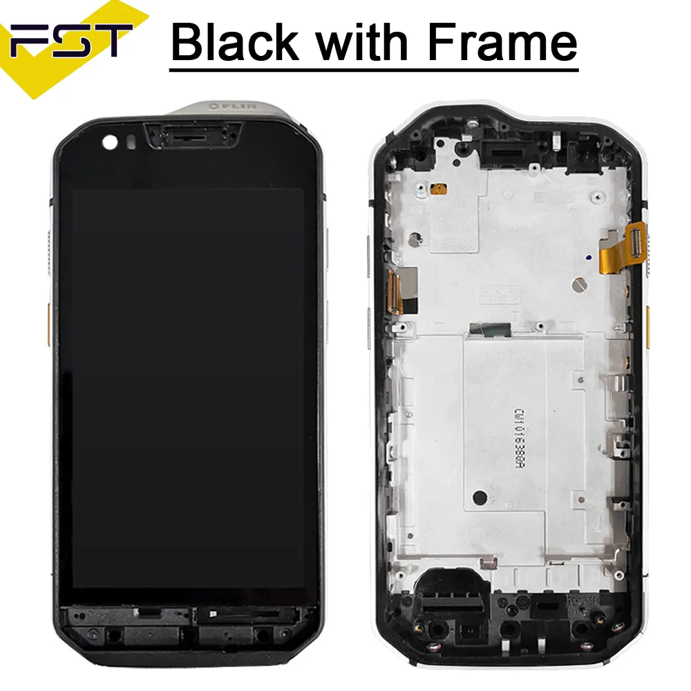 Black with Frame 4,7 дюймов для гусеницы CAT S60 ЖК-дисплей+ кодирующий преобразователь сенсорного экрана в сборе с рамкой запасные части+ Инструменты - Цвет: Black with Frame