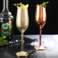 Shatterproof Stainless Champagne Glasses Silver Brushed Gold Wedding Toasting Champagne Flutes Drink Cup Party Marriage Wine