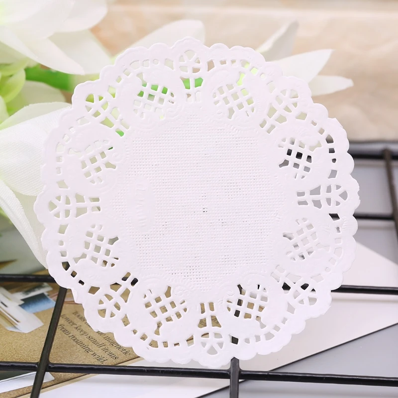 

100pcs Lace Coaster Placemat Cushion Mug Holder Tea Cup Pad Mat Wedding Party