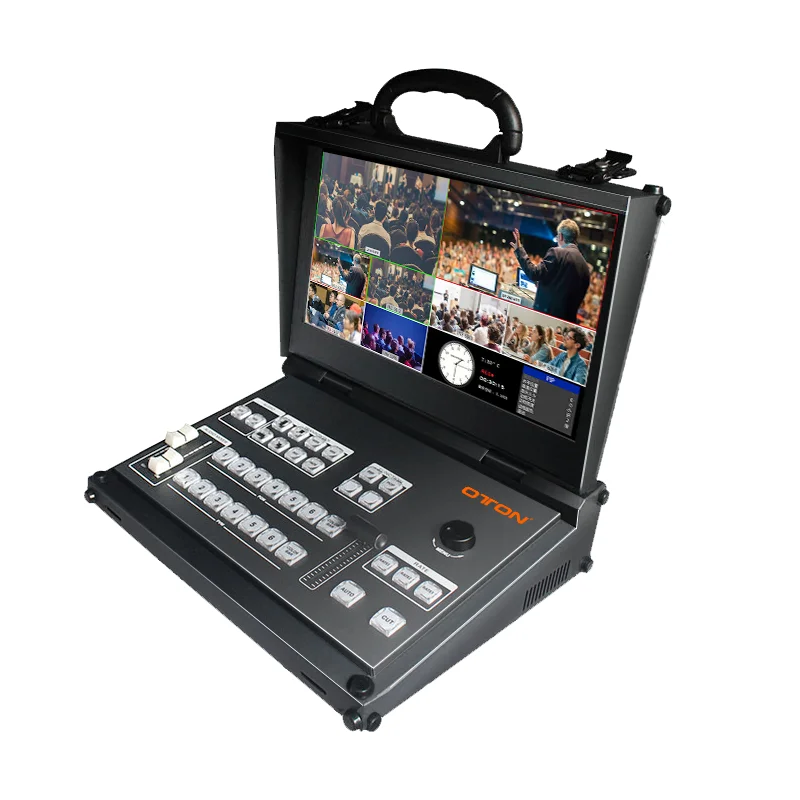 

Oton Geek SW10M 6 Channel Digital SDI/HD MI Video Switcher Mixer with Graphic for Live Stream and Video Production