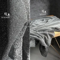 diamond sequined stretch tullle fabric shiny silver diy party home decor stage clothes skirt wedding dress designer fabric