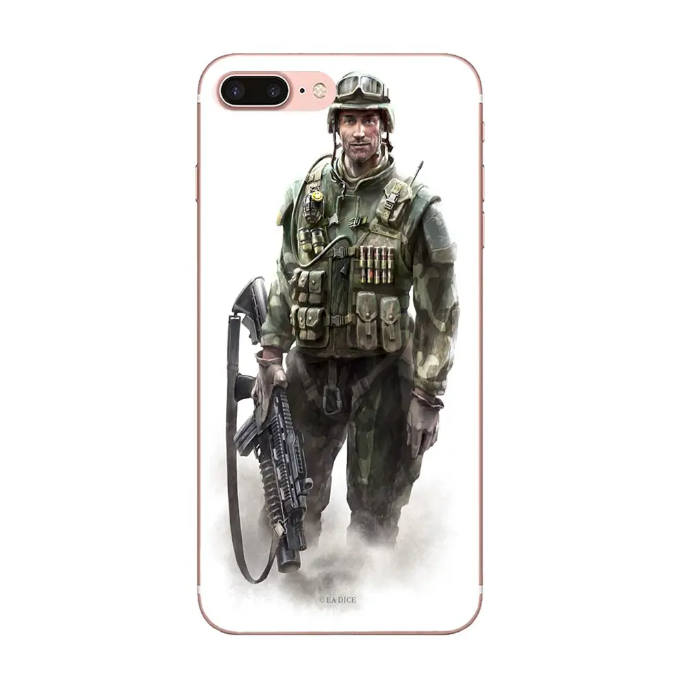 Battlefield Bad Company 2 видеоигры военный прозрачный чехол из ТПУ для Apple IPhone X XS Max XR 4 4s 5 5C 5S