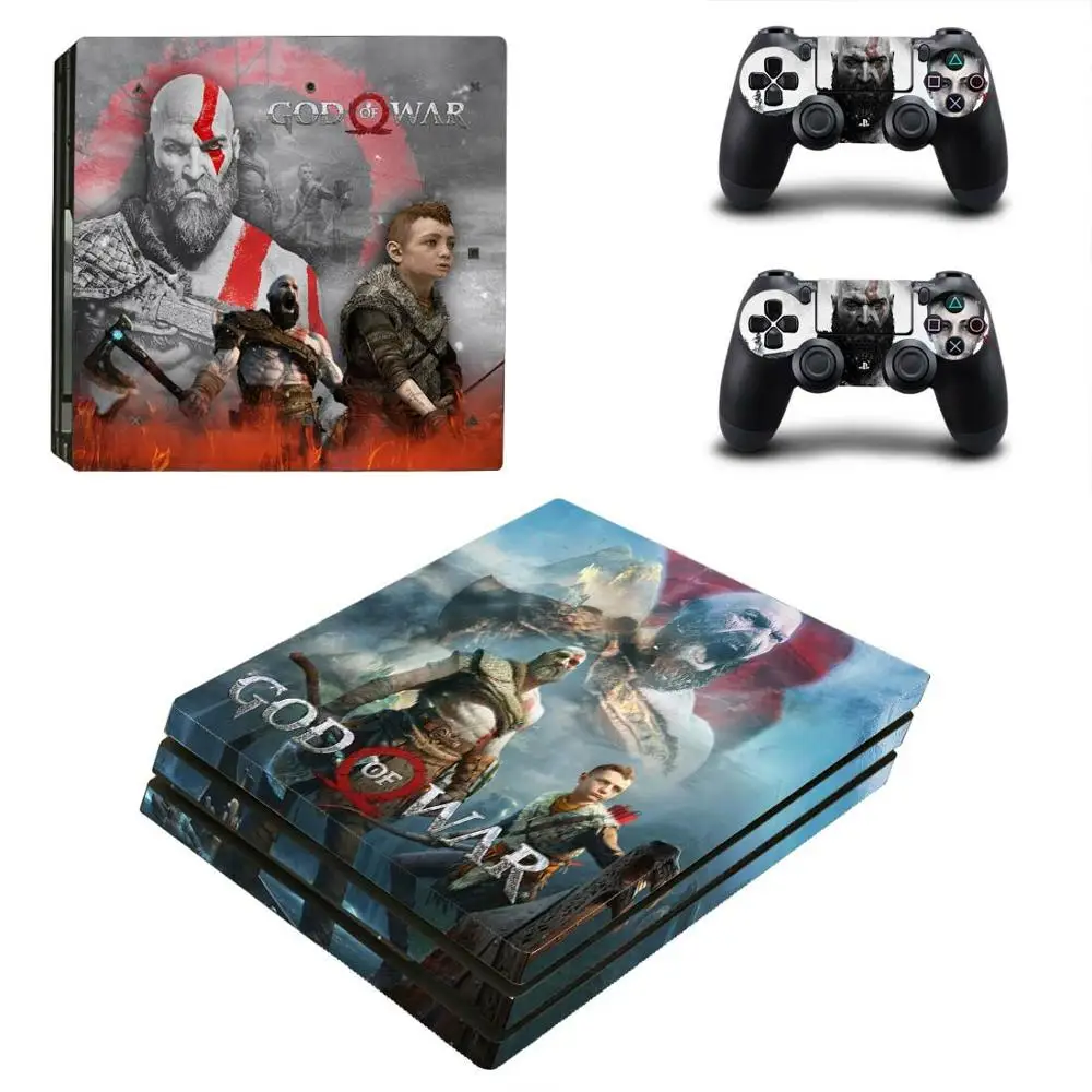 Наклейки God Of War для PS4 Pro Playstation 4 Pro консоль+ 2 контроллера геймпад виниловые наклейки игровые аксессуары