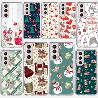 cute merry christmas gifts phone case coque for samsung galaxy s21 ultra s20 fe s20 plus s10e s10 lite s8 s9 plus s7 cover funda